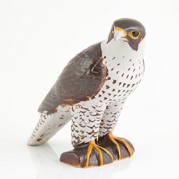 Lisa Larson, two figurines, 'Kungsörn' and 'Pilgrimsfalk', for Nordiska Kompaniet in cooperation with WWF, Gustavsberg.