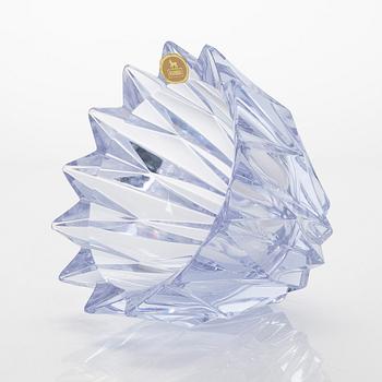 Aimo Okkolin, malja, "Lumpeenkukka", signeerattu Aimo Okkolin Riihimäen Lasi Oy.