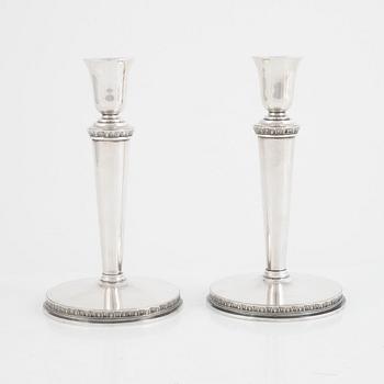 A Pair of Swedish Silver Candlesticks, mark of Eric Råström, Stockholm 1971.