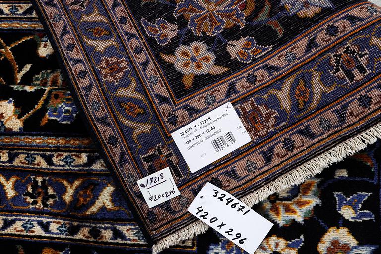 A carpet, Keshan, ca 420 x 296 cm.