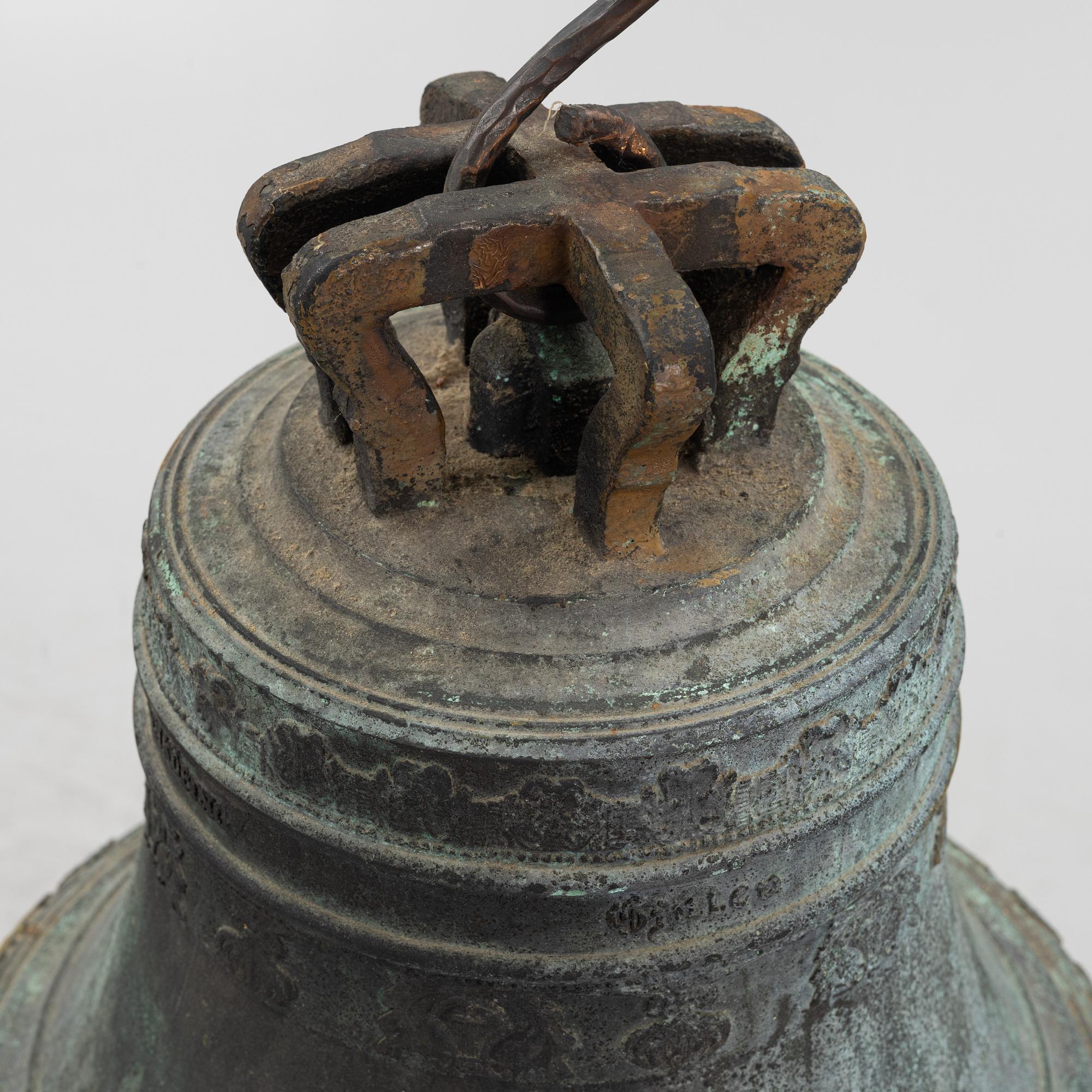 A bronze bell by C.A. Norling, later part of the 19th century.