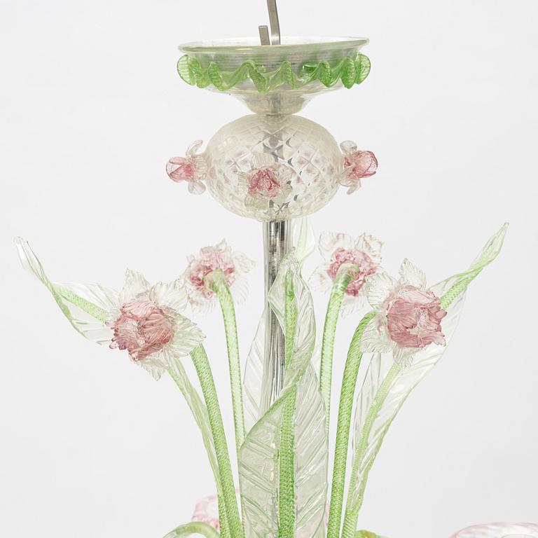 A Venetian style chandelier, mid 20th Century.