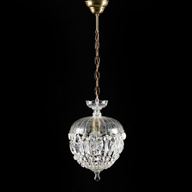 A one-light ceiling lamp, mid 1900s.