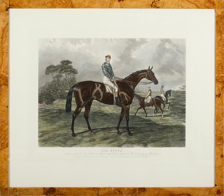 GRAVYRER, 2 st, bl a efter Stephen Pearce, England, 1800-tal.