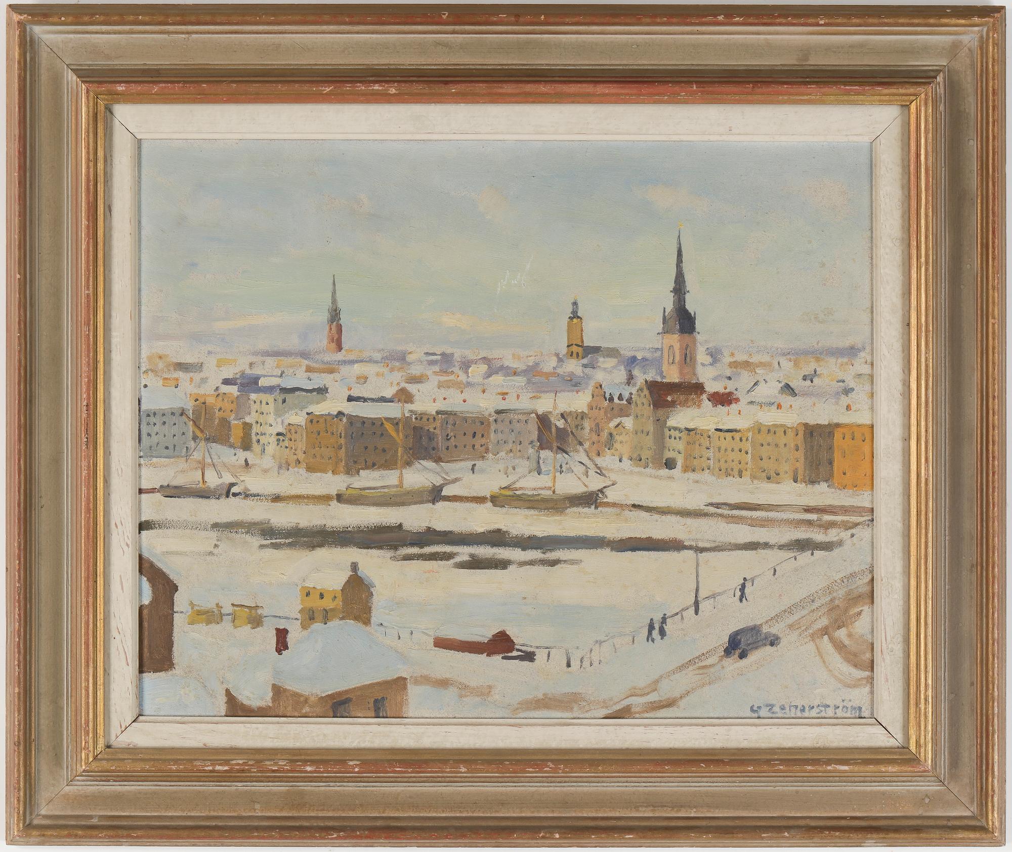 GUNNAR ZETTERSTRÖM, olja på pannå, signerad.