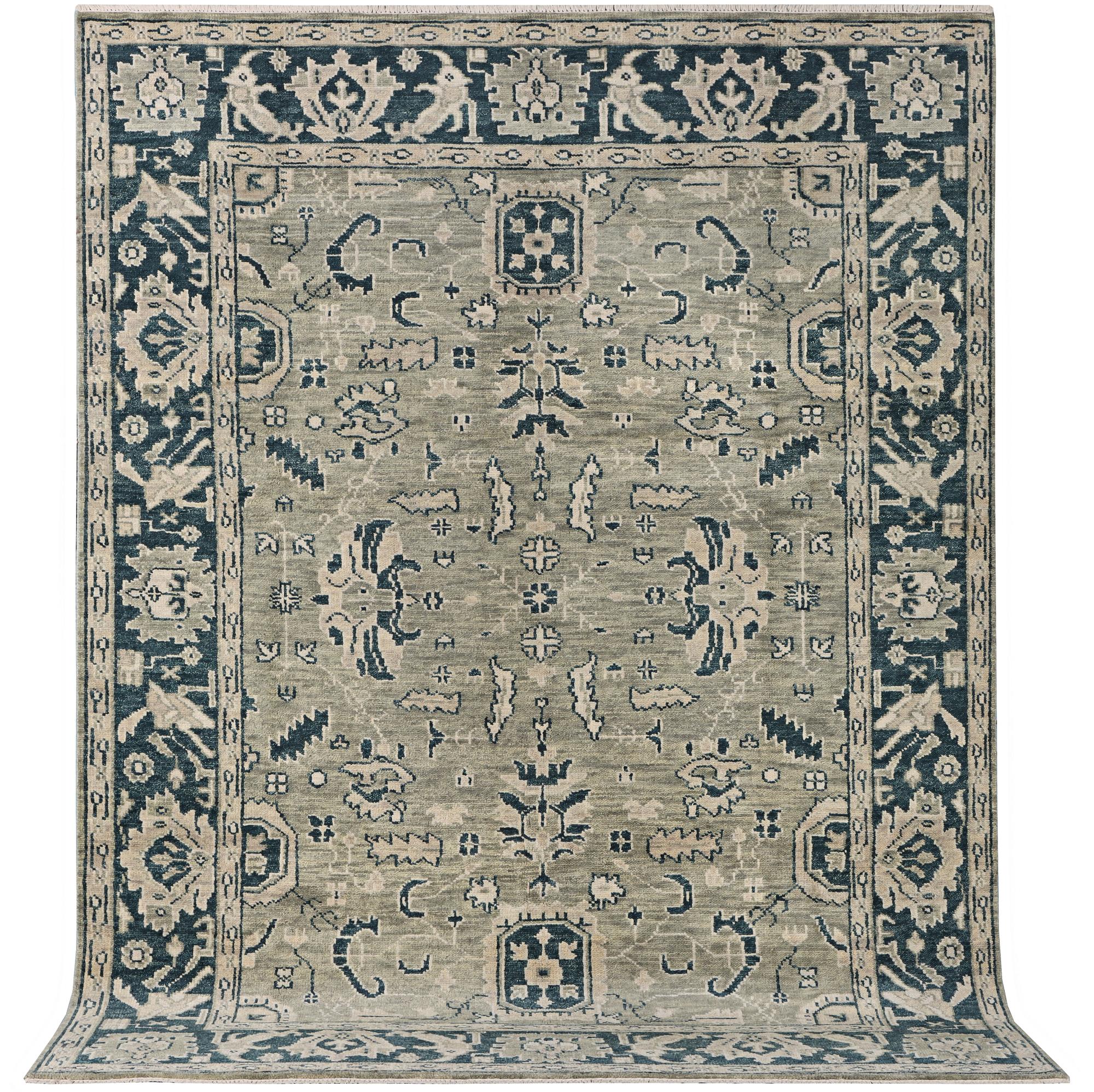 An oriental carpet with Mamluk design, c. 372 x 277 cm.