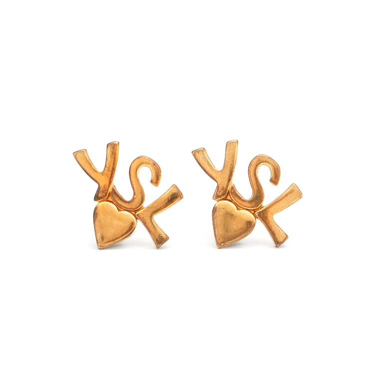 YVES SAINT LAURENT, ett par clips örhängen.
