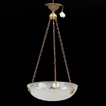 An early 20th century jugend ceiling light.