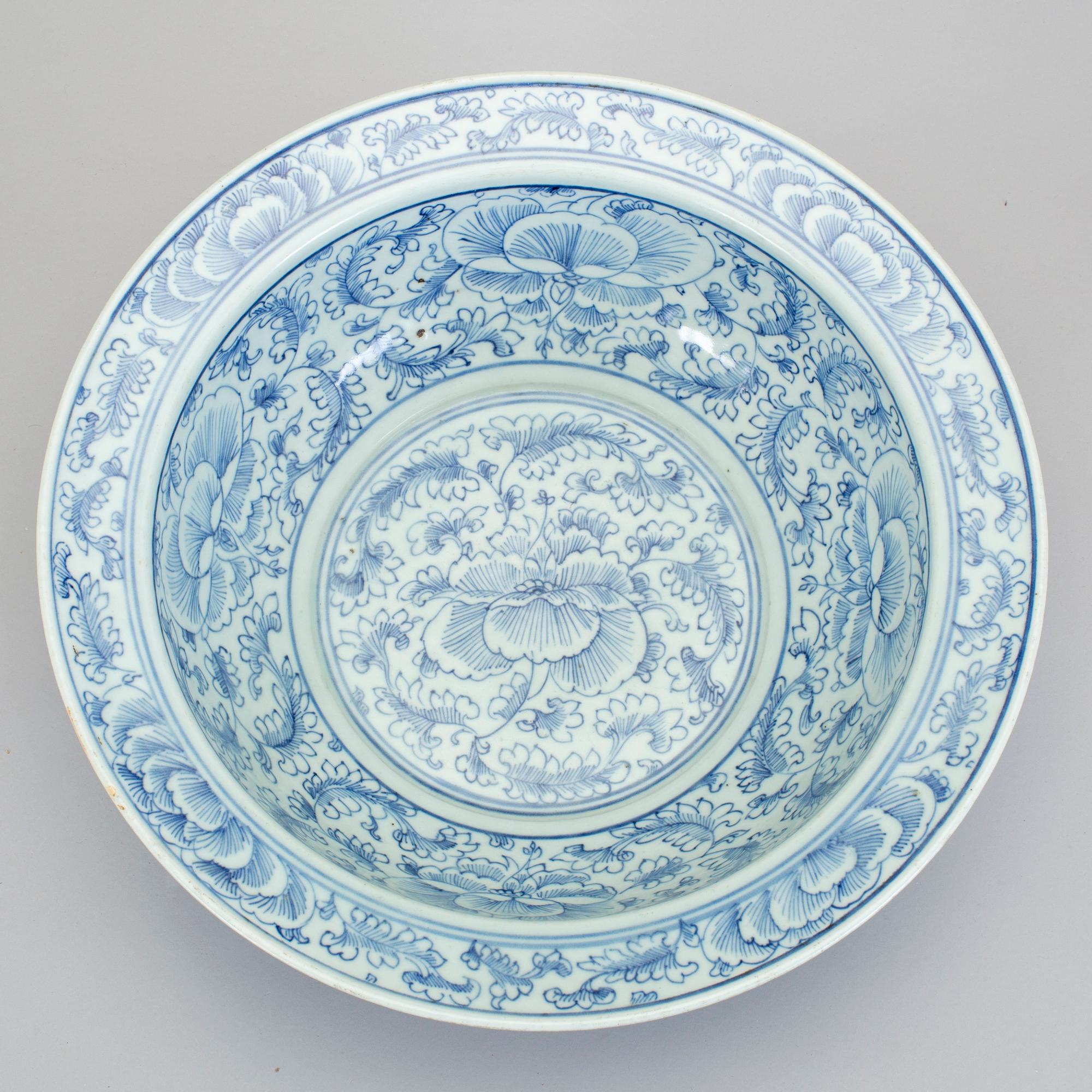 HANDFAT, porslin, Kina 1800-tal.