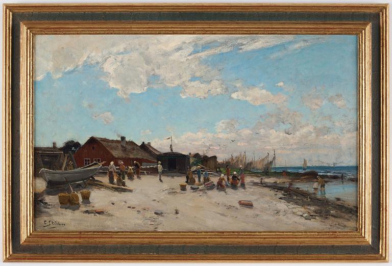 Carl Skånberg, "Sommarmotiv från Arild I" (Summer scene from Arild in the south of Sweden).