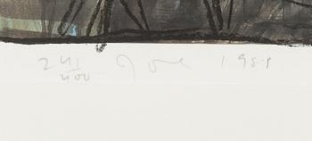 Jim Dine, offset, signerad och daterad 1985, numrerad 241/400.