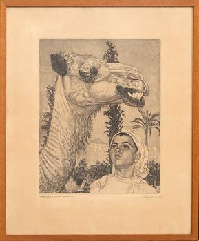 Eduard Wiiralt, etching signed and dated 1940.