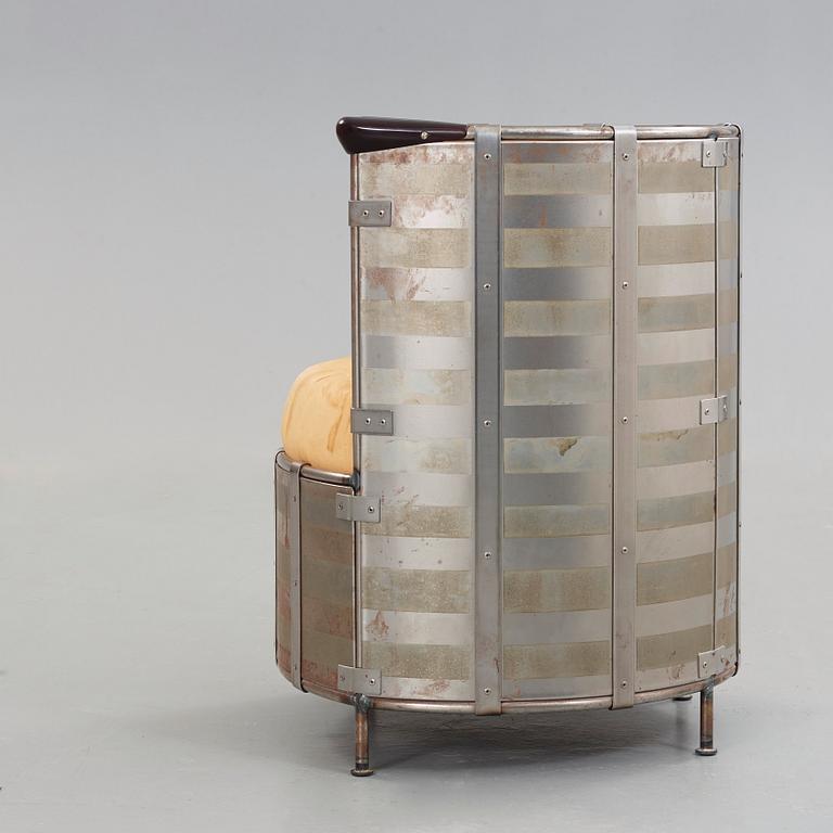 Mats Theselius, an 'Älgskinnsfåtöljen' easy chair by Källemo, Sweden, post 1991.