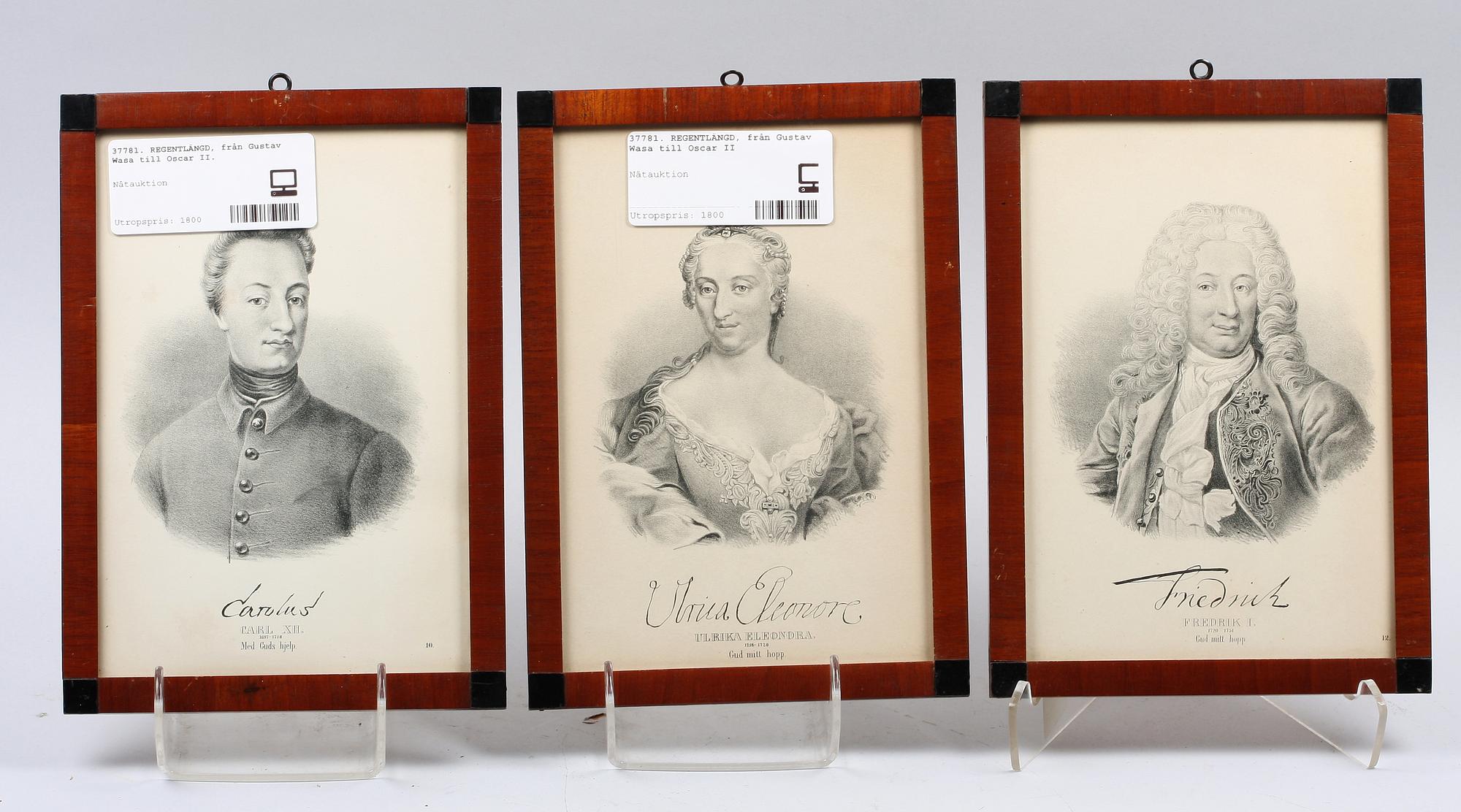 REGENTLÄNGD, från Gustav Wasa till Oscar II.