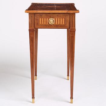 A Gustavian marquetry and gilt brass-mounted table by Georg Haupt (master 1770-1784).