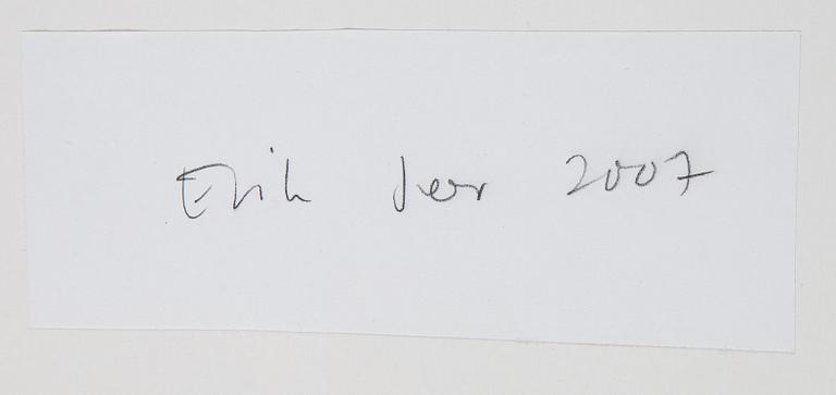 Erik Jeor, watercolour, signed and dated 2007 verso.