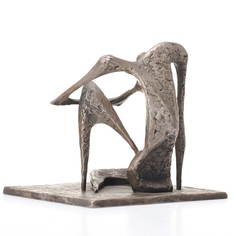 ARNE JONES, sculpture,  bronze with silver patina, signed Arne Jones, numbered 3/4 and dater 48.