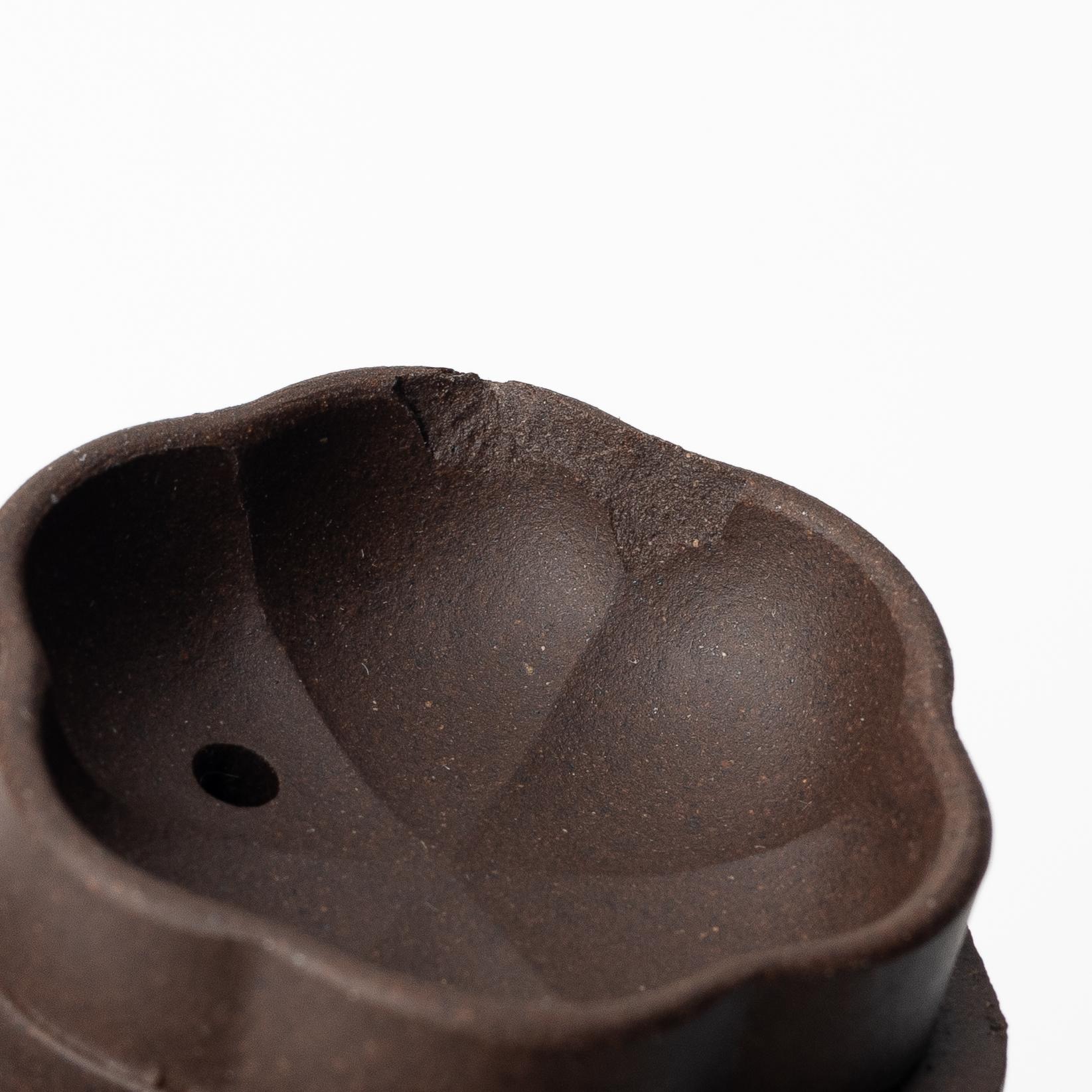 Two similar 'magnolia flower six-petal' yixing teapots, China, 1980s.