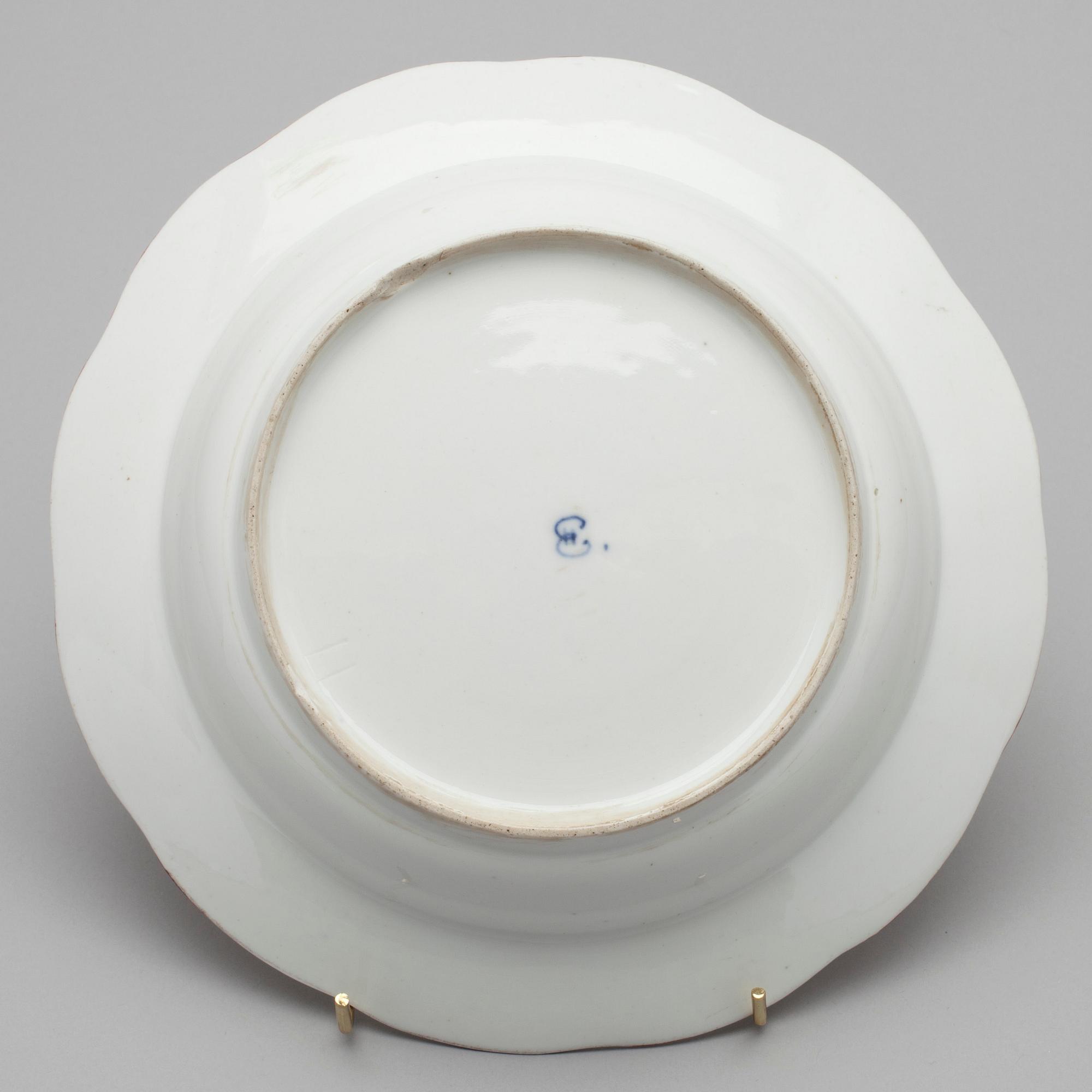 TALLRIK, porslin, Katarina II (1762-1796) period, Kejserliga Porslinsmanufakuren, St Petersburg, Ryssland.