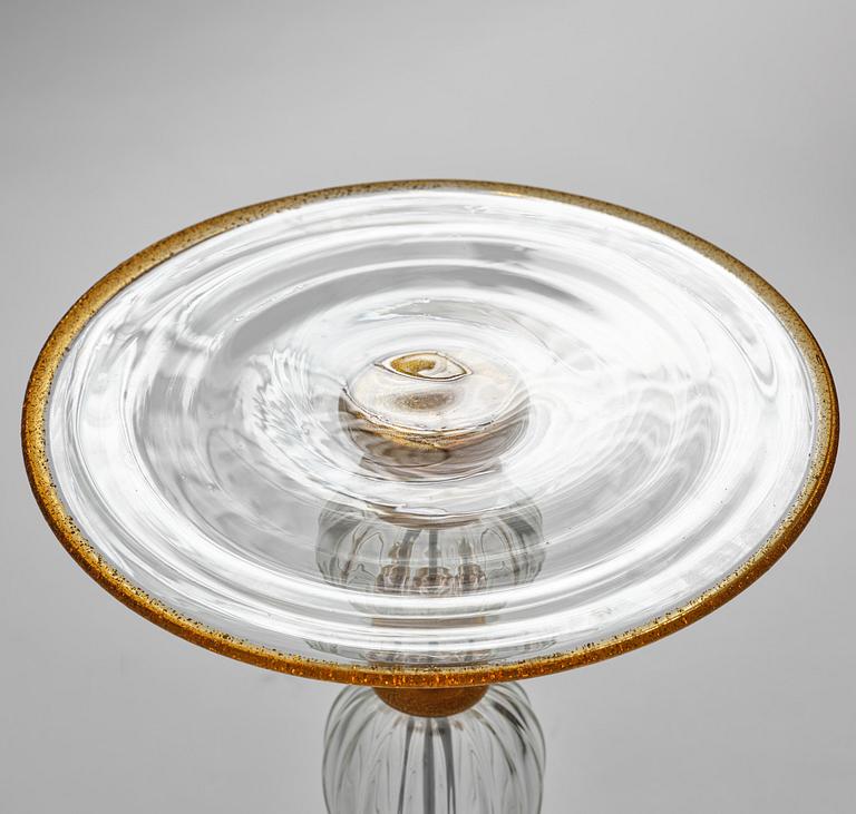 A glass side table, glass, Murano, Italy, 1995.