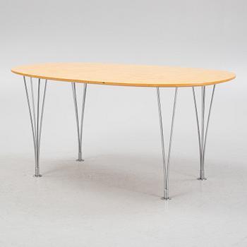 Bruno Mathsson & Piet Hein, a "Superellips" dining table, Mathsson International, Sweden.