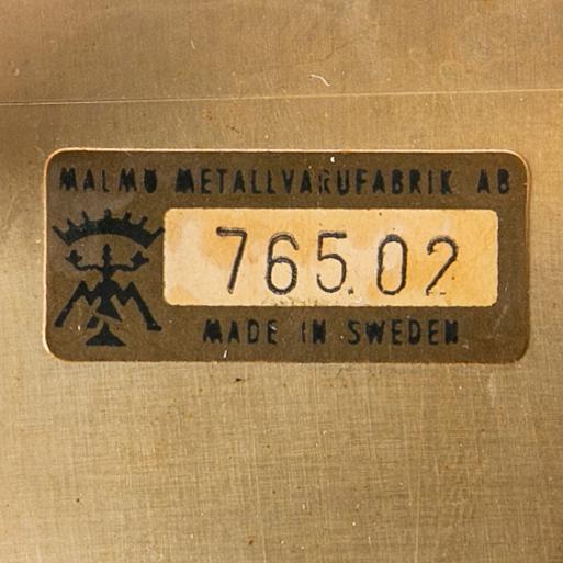 BORDSLAMPOR, ett par, Malmö Metallvarufabrik 1900-talets senare del.