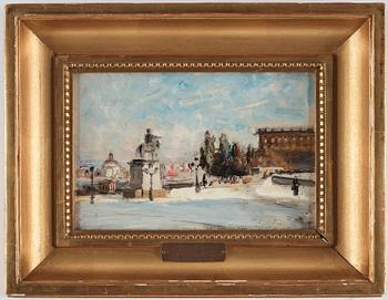 Carl Skånberg & Ernst Josephson, "Utsikt över Gustaf Adolfs torg med slottet" (View over Gustaf Adolf Plaza and the Royal Palace in Stockholm).