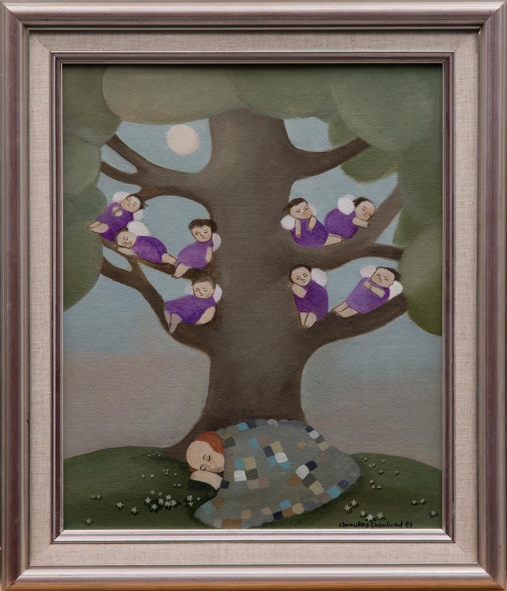 ANNUKKA GRÖNLUND, olja på dukpannå, signerad och daterad -87.