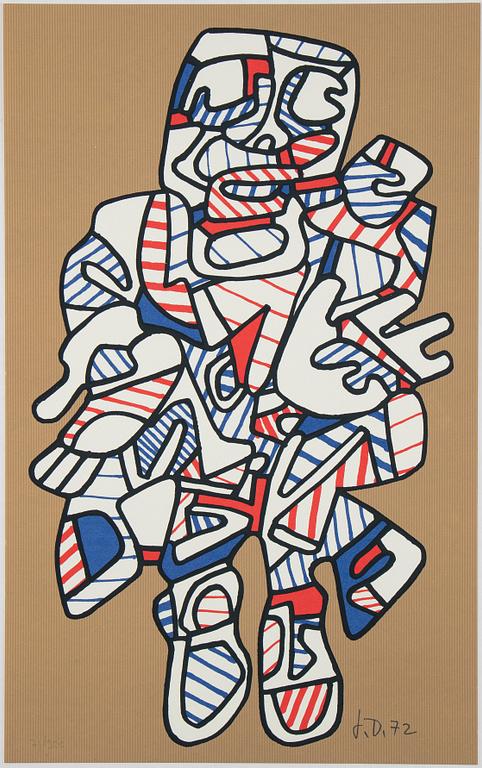 Jean Dubuffet, after, silkscreen in colours, stamped signature 71/300.