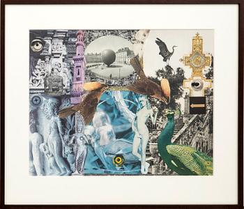 Max Walter Svanberg, collage signed and dated 80.