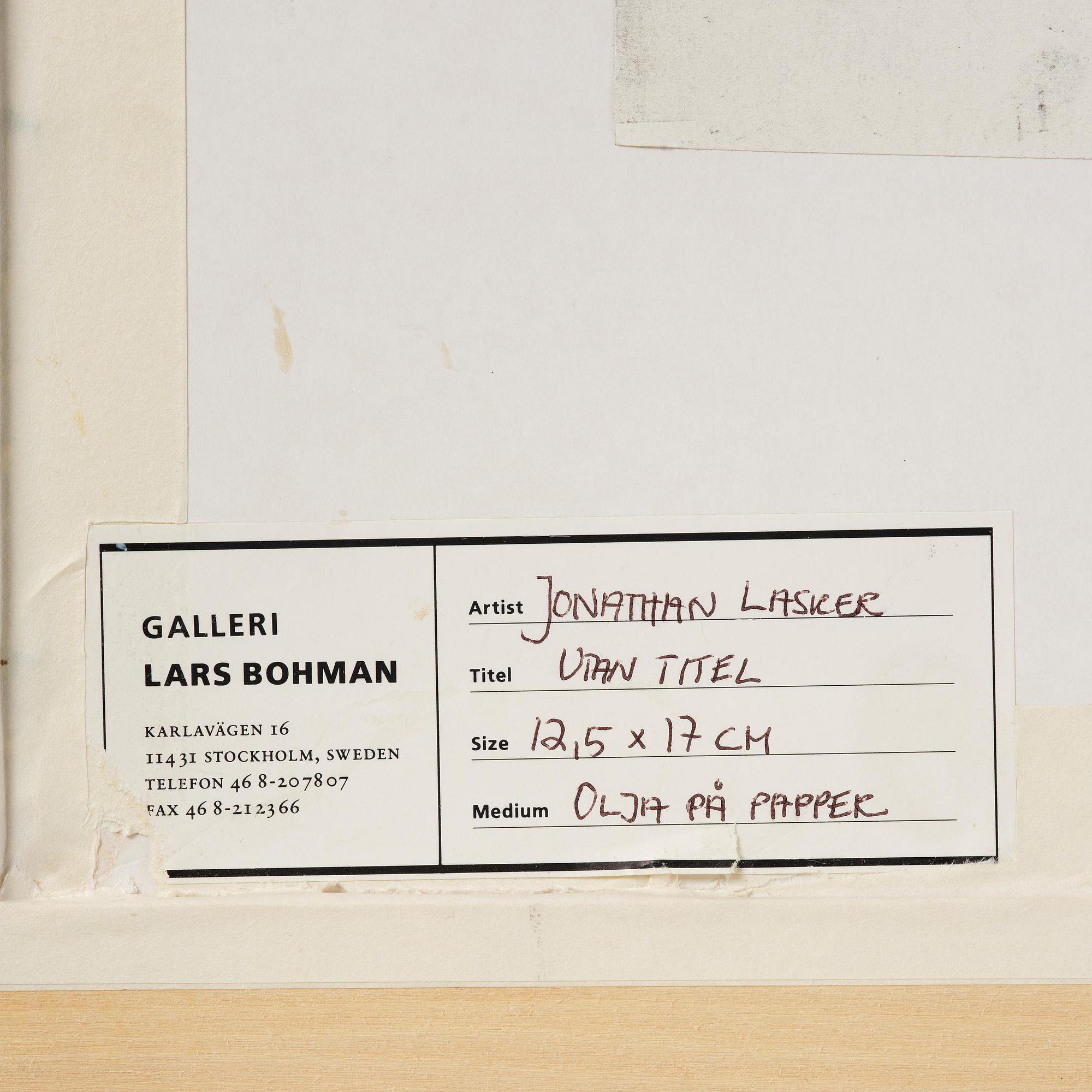 Jonathan Lasker, Utan titel.