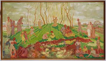 Lotte Laserstein, Fantasy landscape with people.