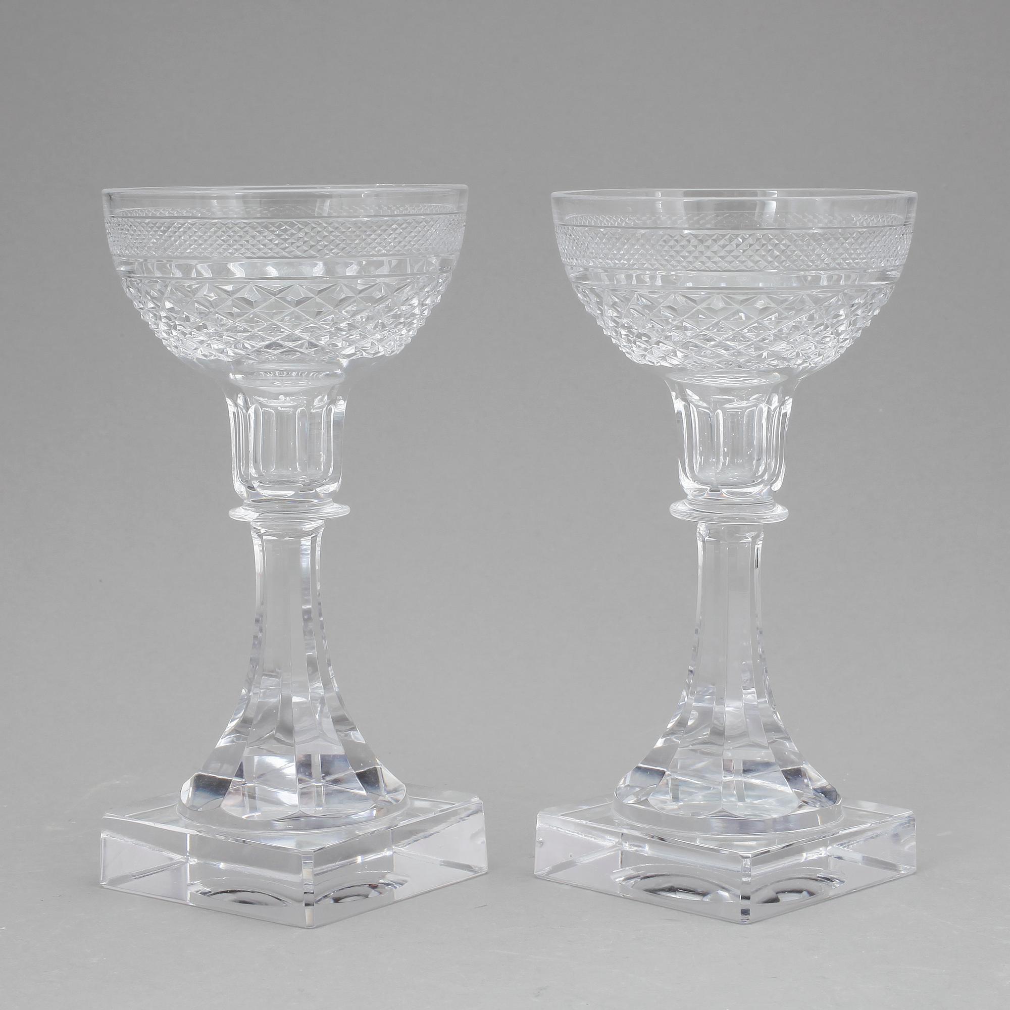 LJUSSTAKAR, ett par, "Kent", Elis Bergh, Kosta.