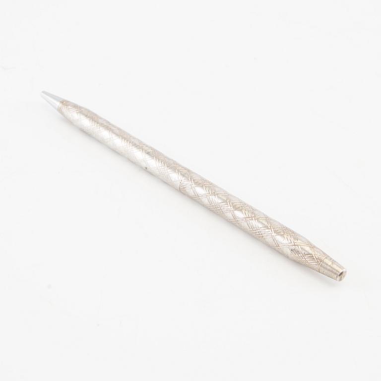 Tiffany & Co, ballpoint pen in sterling silver, mid-20th century.