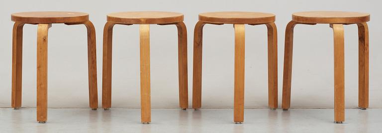 PALLAR, 4 st, modell "E 60", Alvar Aalto, Artek, formgiven 1932-33.