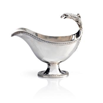 417. A French silver sauce boat, mark of Paul Duhamel, Paris 1832-45.