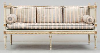 SOFFA, gustaviansk, omkring 1800-talets mitt.