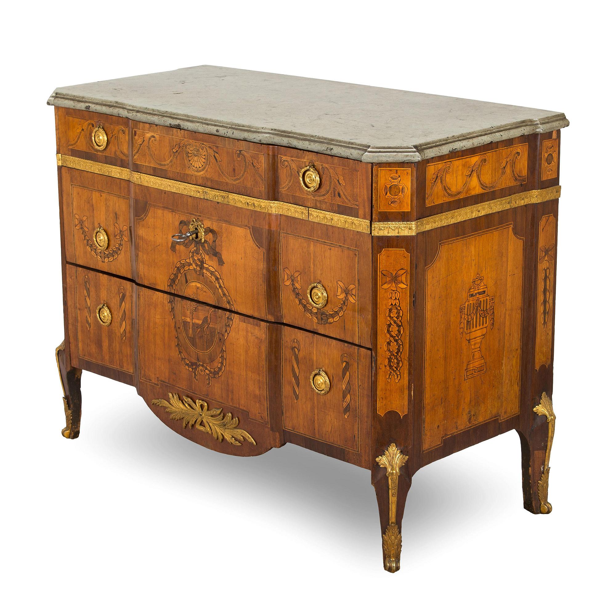 A Gustavian late 18th century commode attributed to J. Hultsten.