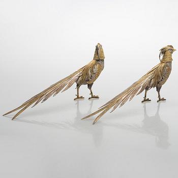 Bordsdekorationer, ett par, silver, Spanien kring 1900-talets mitt.