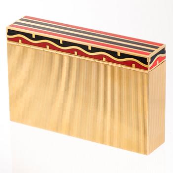 VAN CLEEF & ARPELS ETUI, 18K guld, emalj, ca 1930-tal.