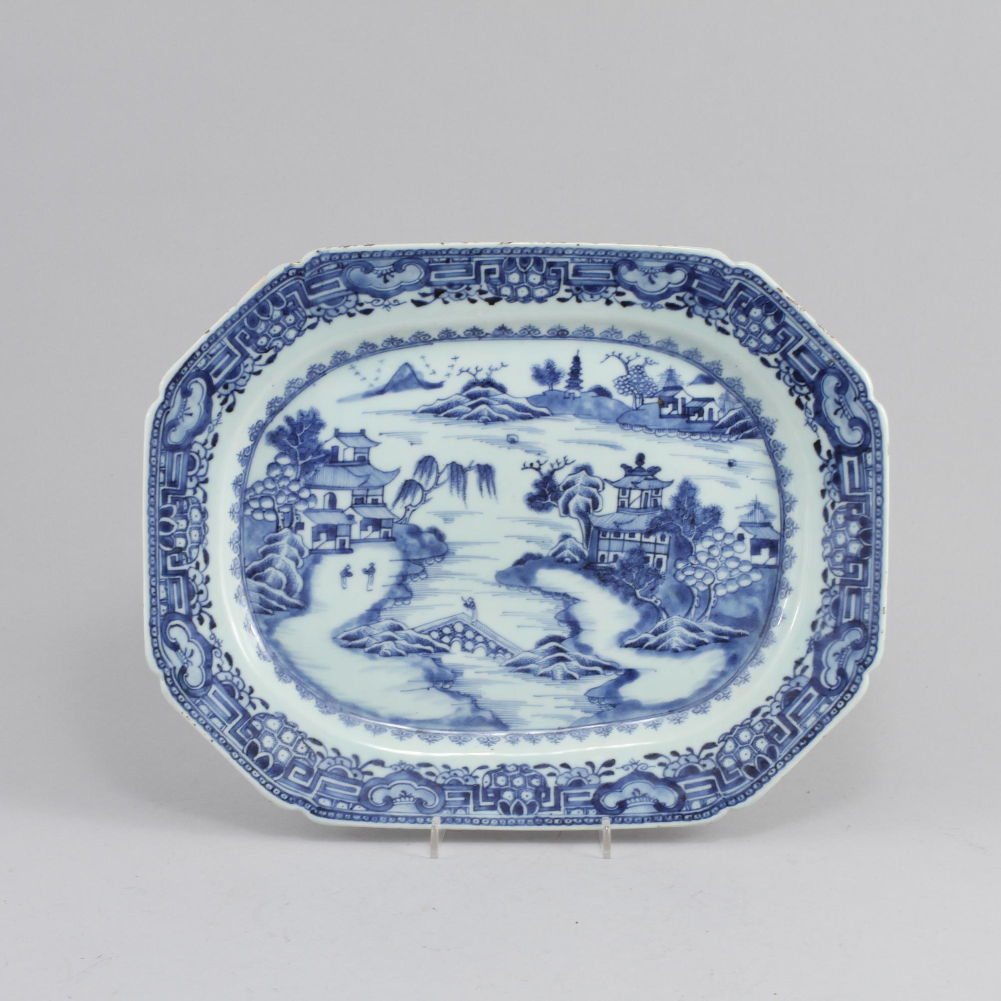 STEKFAT, porslin, Kina 1700-tal,
