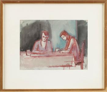 Börje Sandelin · BÖRJE SANDELIN, gouache på papper, signerad och daterad 1956.