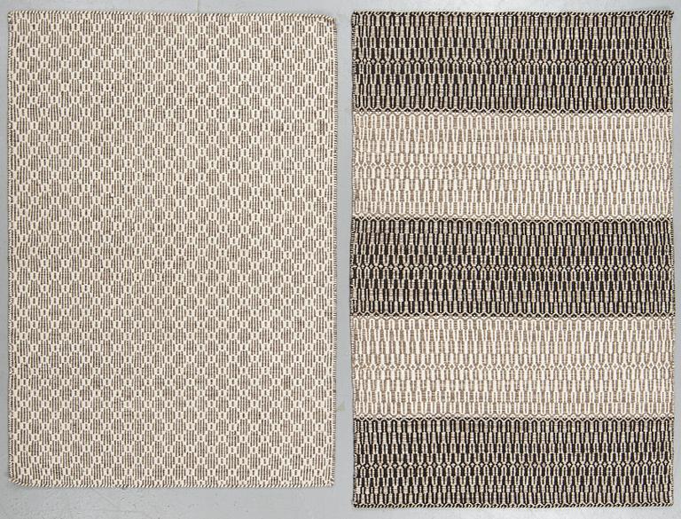 MATTOR, 2 st, slätväv, ca 180 x 120 cm.