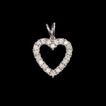 269. PENDANT, 20 brilliant cut diamonds, tot. app. 0.80 cts.