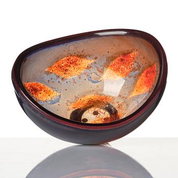 Sven Palmqvist, a ravenna glass bowl, Orrefors 1951, no 141.