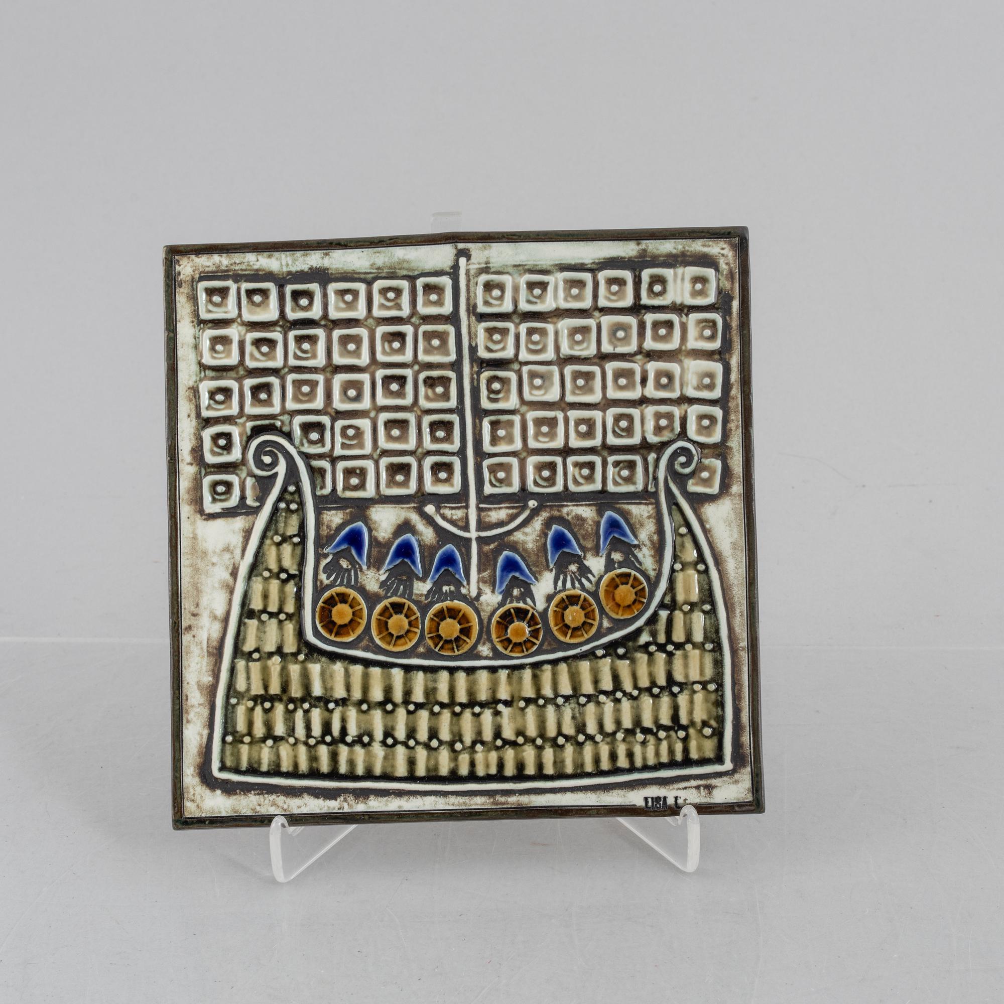 Lisa Larson, three wall reliefs, Gustavsberg.