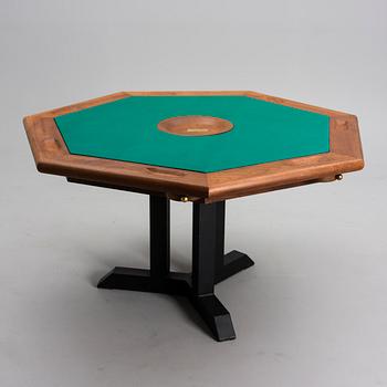 A hexagonal game table, 21st century.