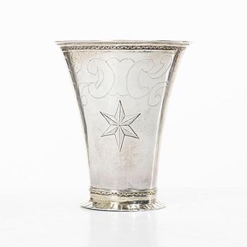 A Swedish silver beaker, mark of Carl Lemon the Elder, Uppsala 1734.