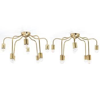 Josef Frank, Ceiling lamps, a pair, model 2358, Svenskt Tenn.