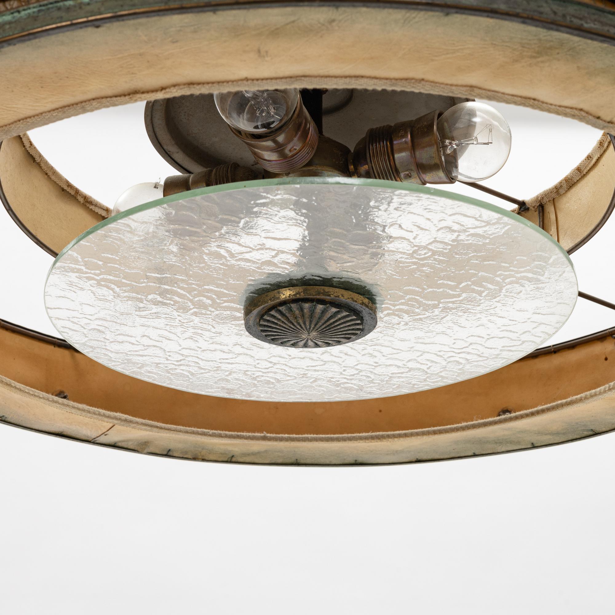 An Art Deco ceiling lamp, 1920/30s.